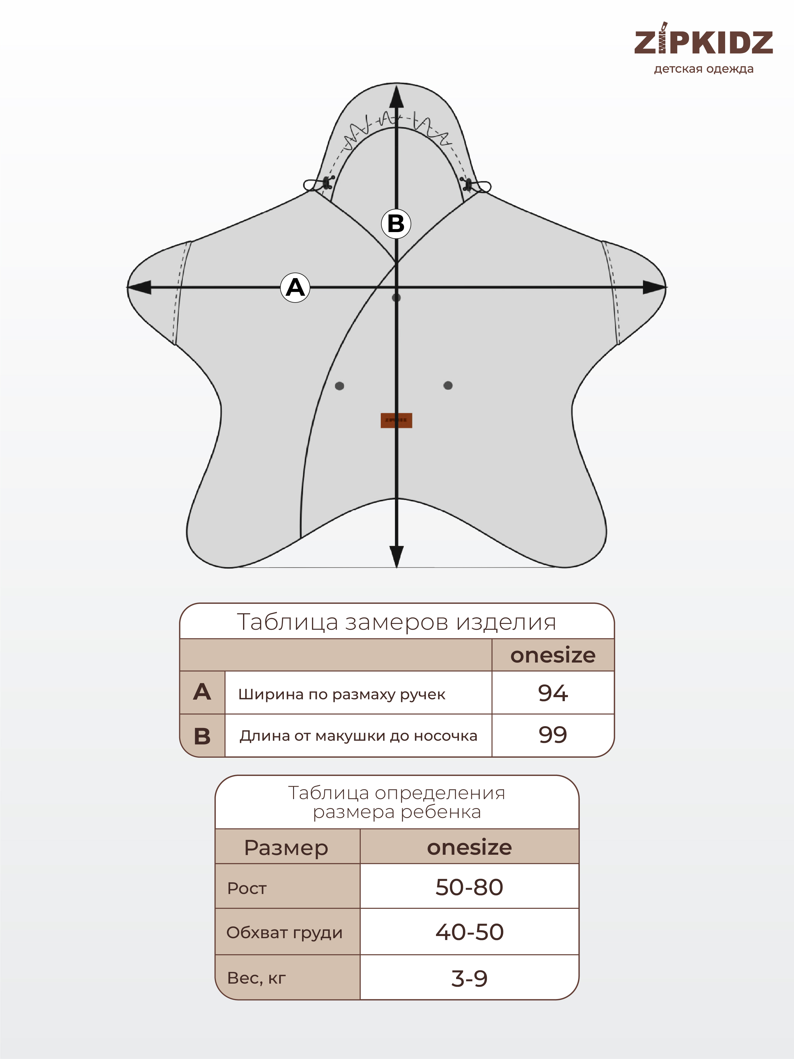 Таблица размеров